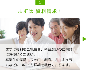 まずは、資料請求